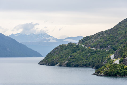 View of Devils Staircase at Lake Wakatipu close to Queenstown in New Zealand
