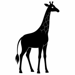 Obraz premium Giraffe Silhouette in Artful Vector Style