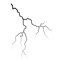 massive lightning bolt with branches