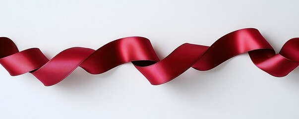 Red geometric ribbon twisting into a Mobius strip, symbolizing eternal passion and infinite love