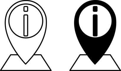 Placeholder Icons. Black and White Vector Icons. Map Location Pin. Brazilian Carnival Concept