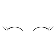 simple eyelash clipart