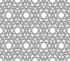 Obraz premium PNG JPG Seamless girih pattern. Girih 6. Traditional Islamic Design. Mosque decoration element. Seamless geometric pattern. Seamless islamic pattern. Background illustration. Morocco seamless pattern.