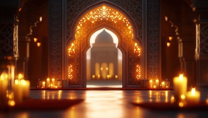 Illuminated Pathway to Serenity: An Arabian Nights' Ambiance