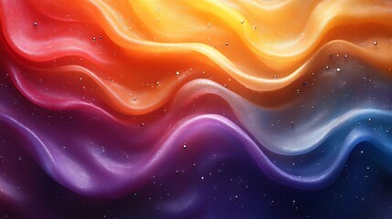 Fototapeta premium Abstract Colorful Waves With Glittering Specks