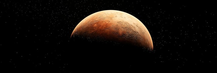 A planet in space with a dark background