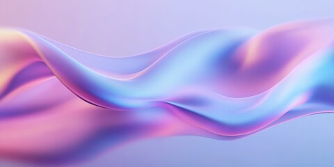 Obraz premium Soft wallpaper background with multicolors gradients. Futuristic abstract 3D render of a light-emitting glass with iridescent holographic neon waves and a vibrant gradient texture