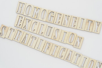 homogeneity, exclusion, stratification