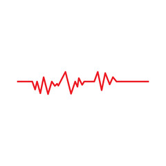 red heartbeat cardiogram element
