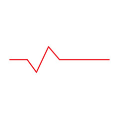 red heartbeat line element