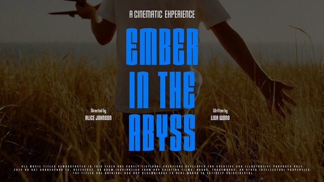 Cinematic Film Title Card, Movie Poster Typography Overlay 53 , ( Wide - Square - Vertical )