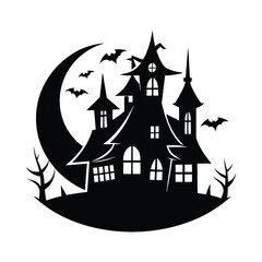 halloween house with bats