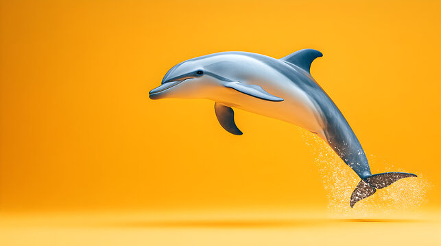 Cool dolphin wearing sunglasses jumping out of the water against a vibrant sunset background exuding confidence and charisma ultra-detailed high-quality ocean scene with warm golden colors