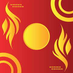 Abstract yellow and red geometric background. Modern futuristic background