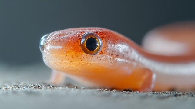 Close-up view of a vibrant orange salamander resting on the forest floor highlighting its unique features and ecological significance