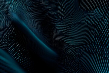 Fototapeta premium Abstract close-up of a glowing blue digital circuit board, showcasing intricate connections and technological design on a black background. 