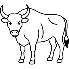 Minimal Buffalo Sketch in Vector