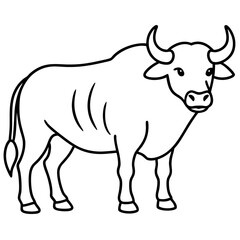 Minimal Buffalo Sketch in Vector