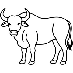 Minimal Buffalo Sketch in Vector
