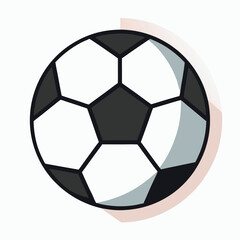 Vector Soccer Ball Icon on White Background