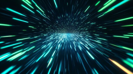 Speed, light streaks, space, tunnel, background, abstract, digital art, website