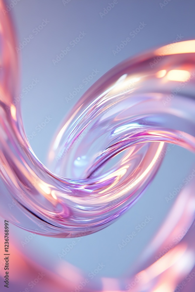 Poster vibrant streaks of light curve and twist through a dark gradient background, creating a dynamic and 