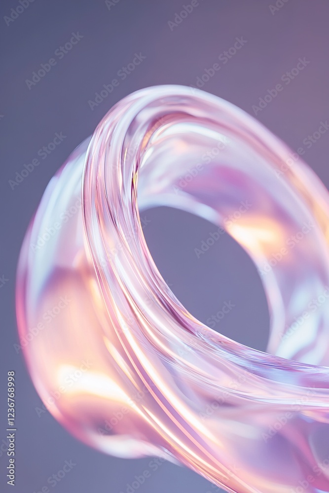 Poster vibrant streaks of light curve and bend as if refracted through an invisible lens, creating a dramat