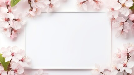 Obraz premium Frame background of spring Sakura flowers
