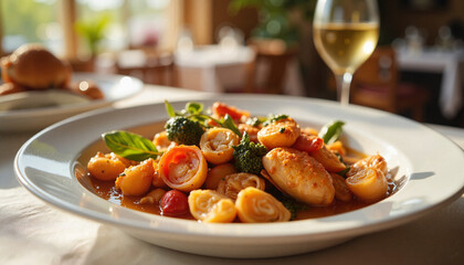 Elegant Seafood Pasta in a Rich Tomato Sauce