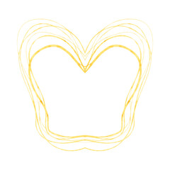 Abstract Golden Heart Shape Design