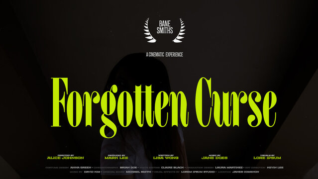 Cinematic Film Title Card, Movie Poster Typography Overlay 84 , ( Wide - Square - Vertical )
