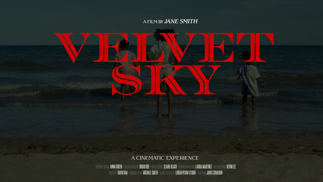 Cinematic Film Title Card, Movie Poster Typography Overlay 82 , ( Wide - Square - Vertical )