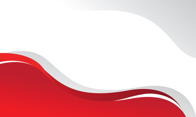 White background with abstract red wavy