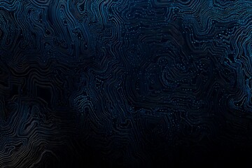 Fototapeta premium Abstract close-up of a glowing blue digital circuit board, showcasing intricate connections and technological design on a black background. 