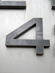 Written Wording in Distressed State Typography Found Number 4 Ransom Note