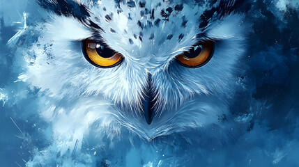 Snowy owl standing confidently in a professional studio setting exuding elegance majesty and a striking winter charm ultra-detailed high-quality portrait with pristine white feathers and piercing yell