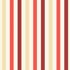 Fototapeta premium Vertical red with white lines print. Geometric stipes seamless pattern. 