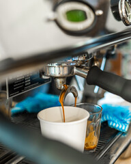 Pouring Latte with Heart-Shaped Latte Art – Coffee Creation in Silver Milk Jug