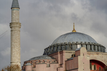 Minaret and dome of Hagia Sophia, Istanbul