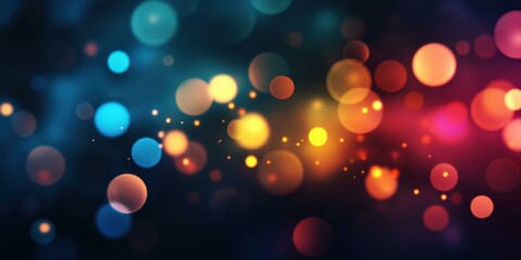 Abstract bokeh background with colorful lights, suitable for festive themes, celebrations, and artistic projects.