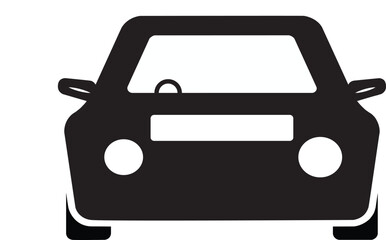 Car Symbols frontal car icon,Auto vehicle isolated. Transport icons. Automobile silhouette ,automobile symbol on white background.