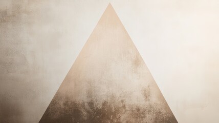 A beige and white triangle with subtle gradients