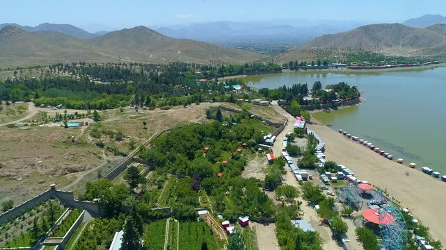 Aerial view of the , Qargh national park  Kabul, Afghanistan, sunday.
