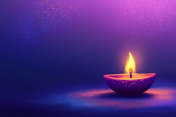 Diwali Oil Lamp Illustration