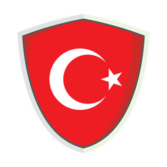 Turkey national flag shield Badge 