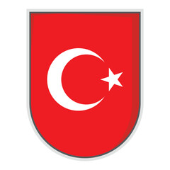 Turkey national flag shield Badge 