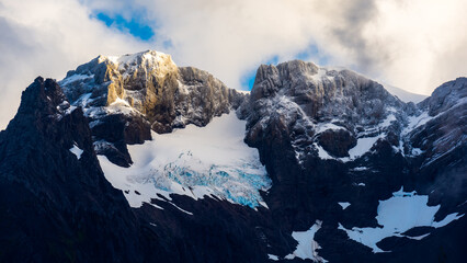 the mountainous region of the national park Alacalufes, Chile