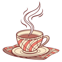 cup of a tea color vector image on white background 