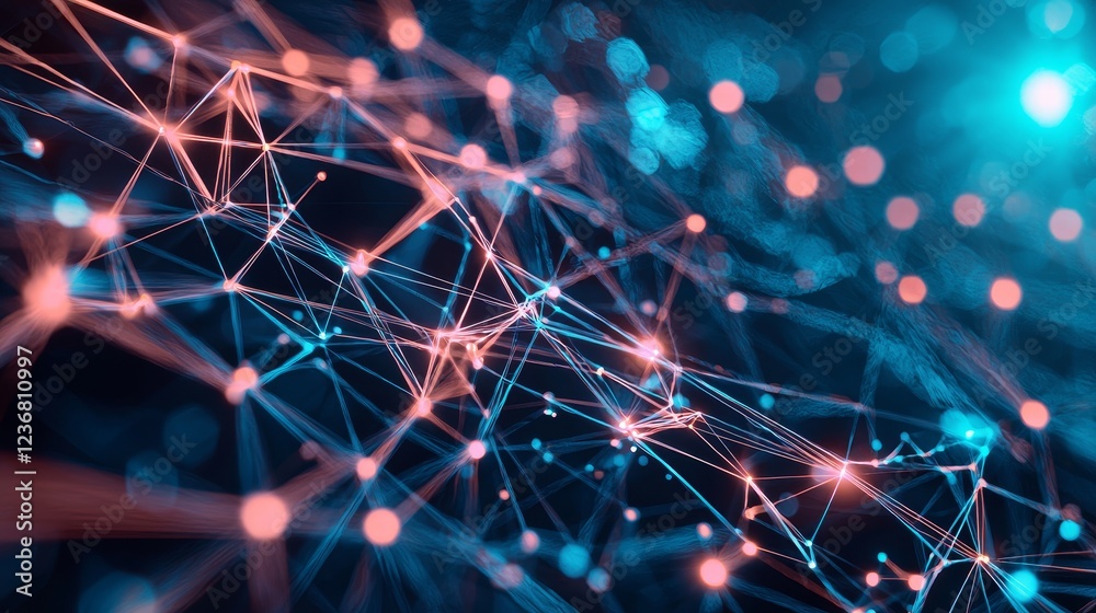 Poster abstract connection representation in digital network visualization