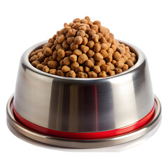 Dog food bowl isolated on transparent background 